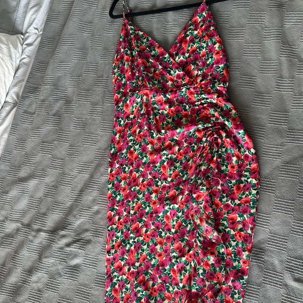Dress Forum Red and Green Floral Dress